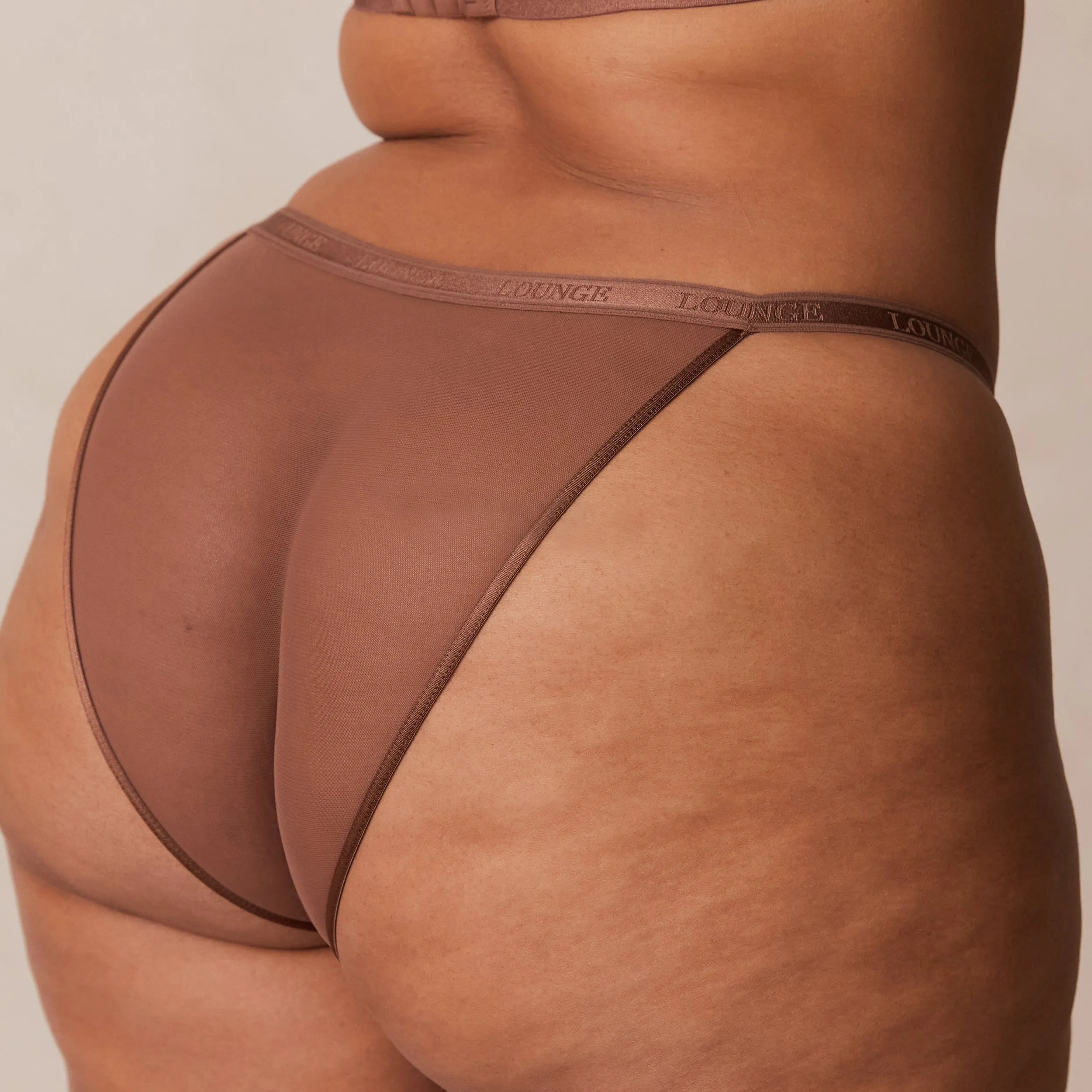 Smooth Mesh T-shirt Soutien-Gorge - Noisette
