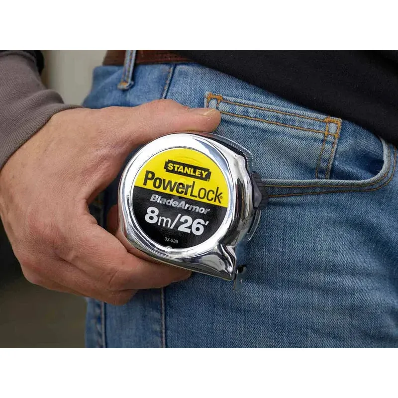 Stanley Powerlock Measure Tap - 8M or 10M