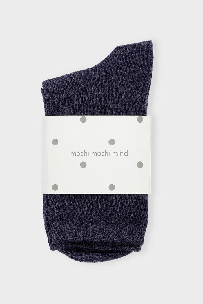 Story Rib Socks - Blue