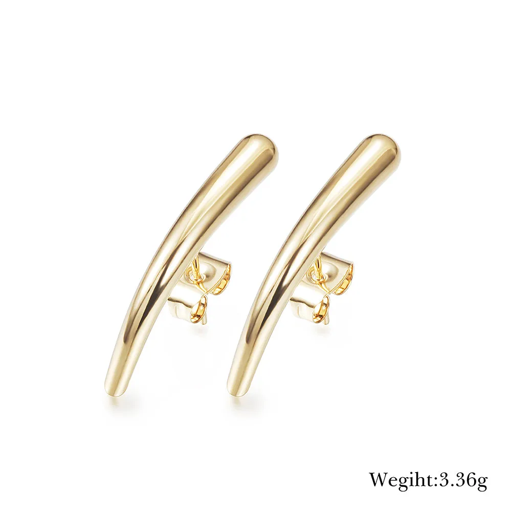 Strip smooth earrings-SCE337ST
