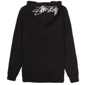 Stussy Smooth Stock Applique Hoody Black