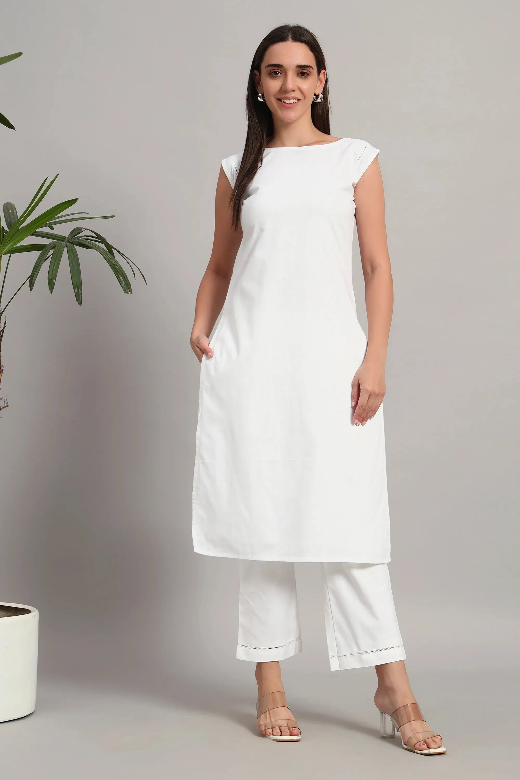 Subah Se Shaam Kurta Set, White