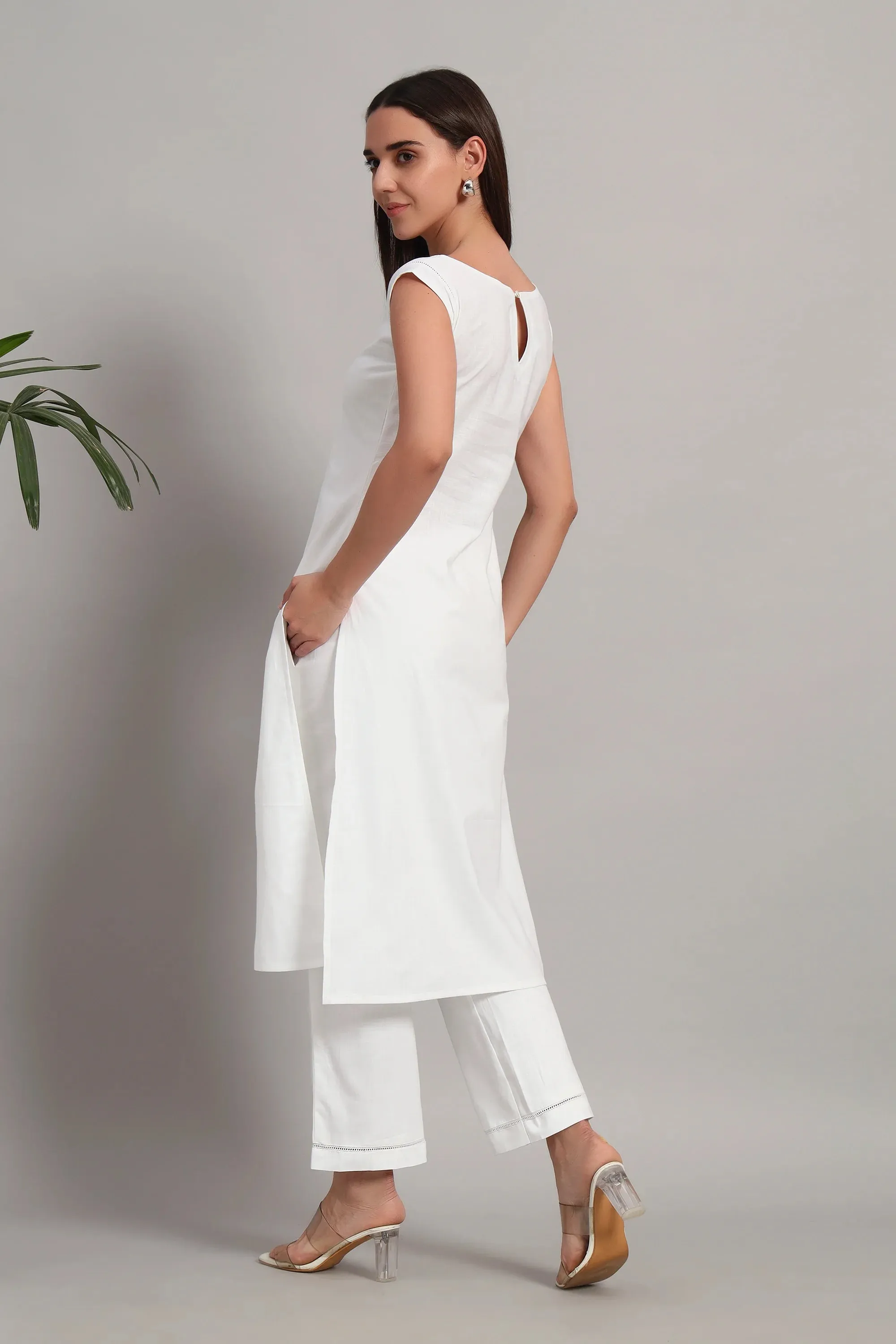 Subah Se Shaam Kurta Set, White