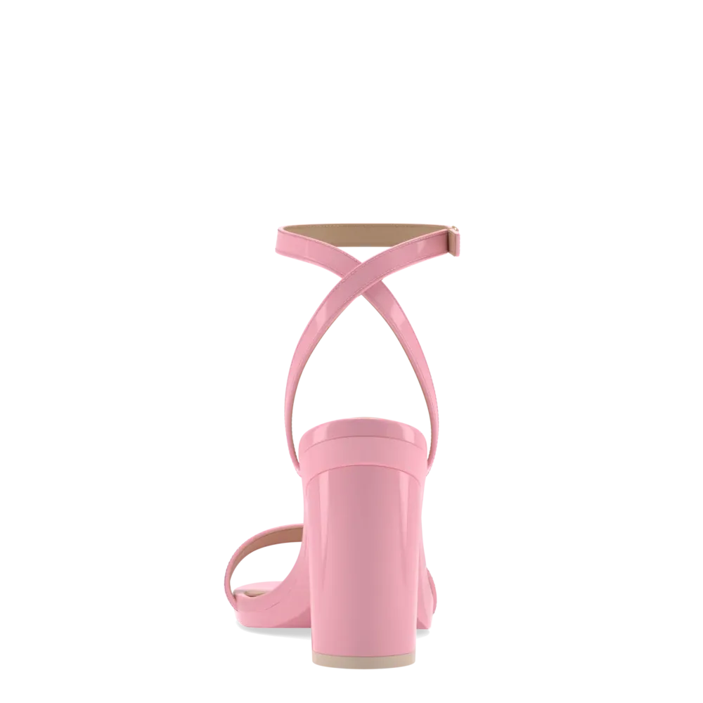The Brenna - Pink Patent 4 Block - FINAL SALE