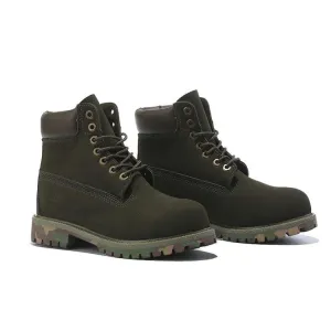Timberland Icon 6 inch Premium With Camo Outsole Olive Green Waterproof Boots