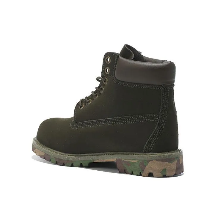 Timberland Icon 6 inch Premium With Camo Outsole Olive Green Waterproof Boots