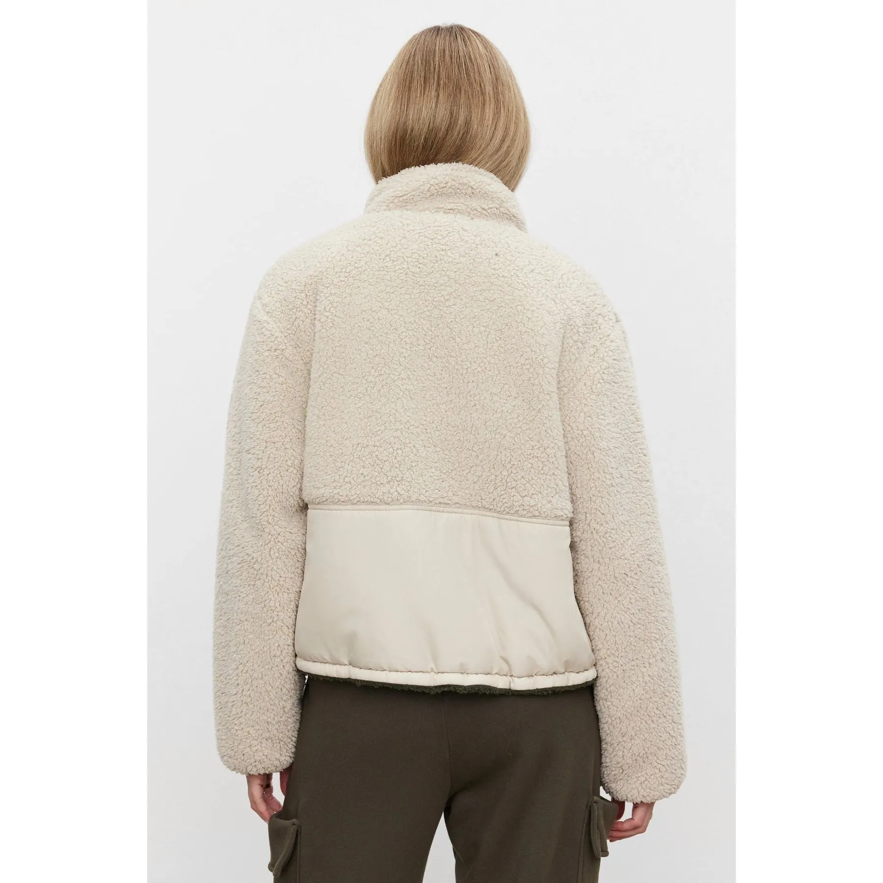 Velvet by Graham and Spencer Tasha Reversible Puffer Sherpa Jacket in Army
