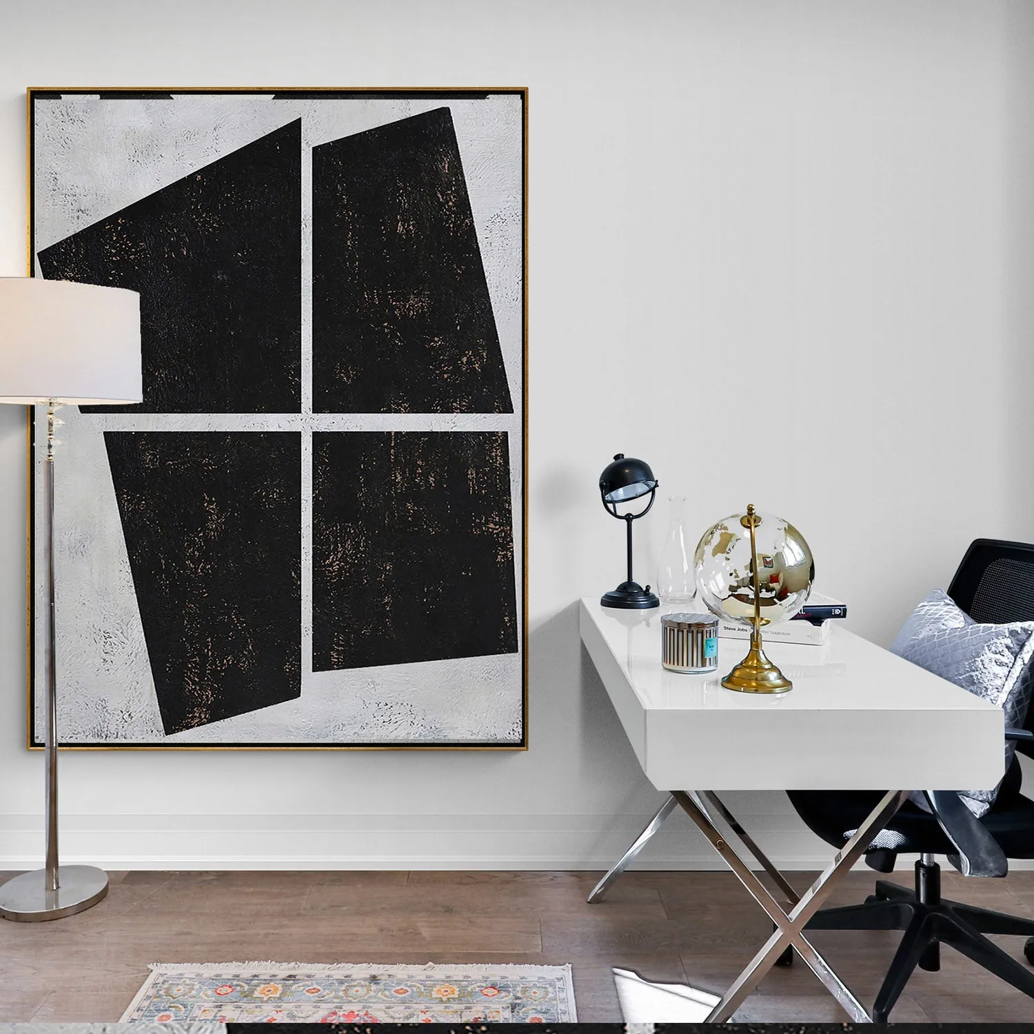 Vertical Minimal Geometric Painting H74V