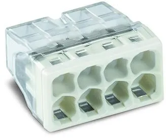 Wago 2273-208 8-Conductor Compact Push Wire Connector Terminal Block Grey (50 Full Box)