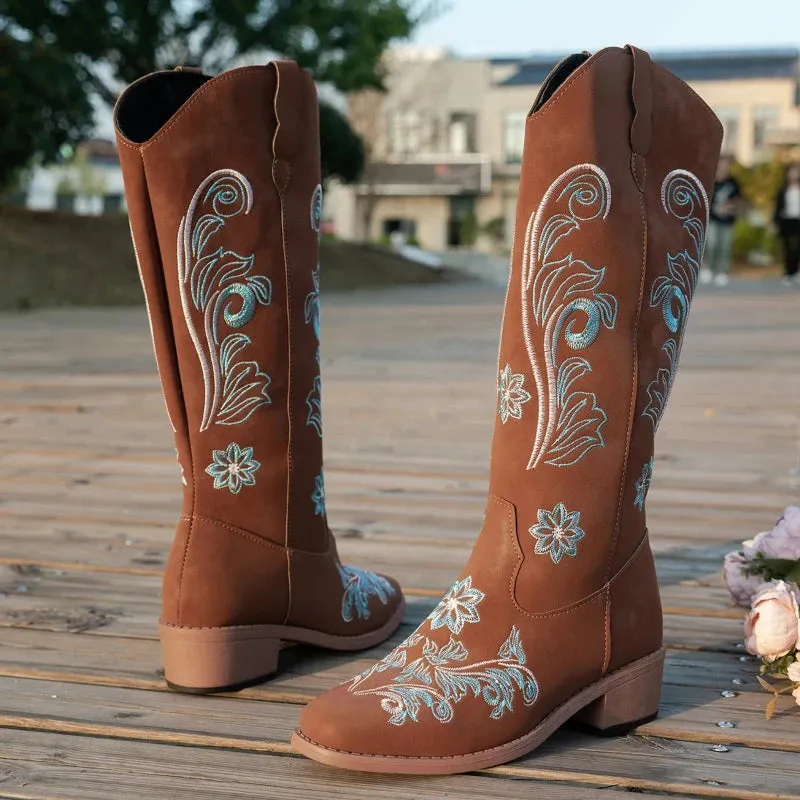 Western Floral Boots