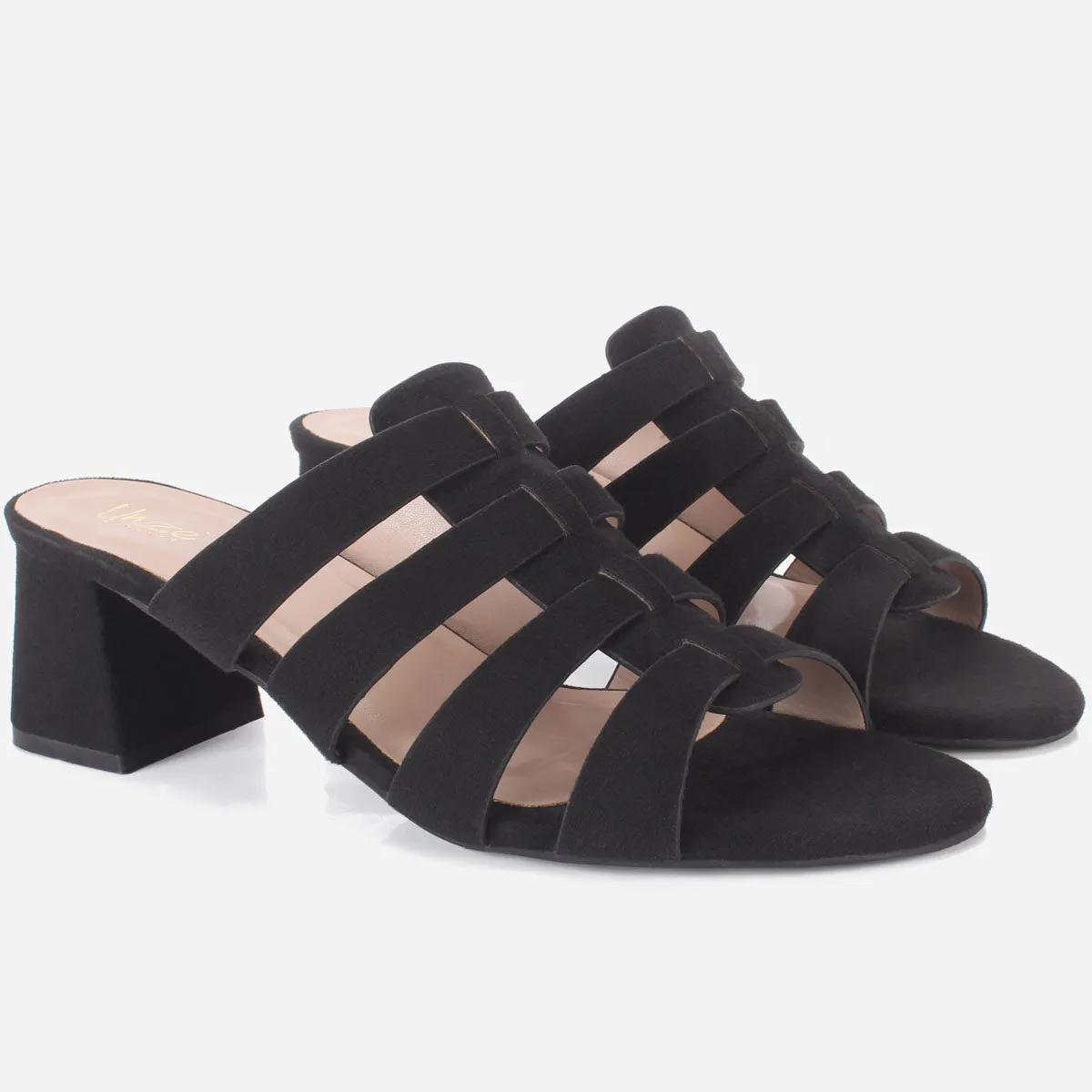 Womens "CHANTRIA" Open Toe Block Heel Sandals